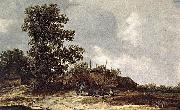 Jan van Goyen Cottages with Haystack by a Muddy Track. Sweden oil painting artist